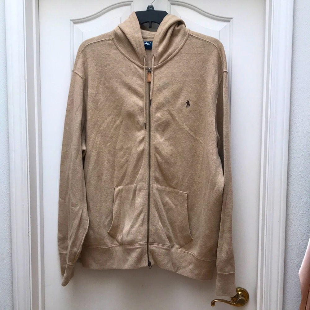 Polo Ralph Lauren Beige Zip-Up Hoodie